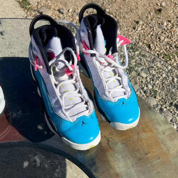 jordan 6 rings white light blue fury cyber